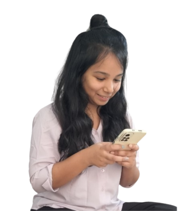 Girl looking at phone
